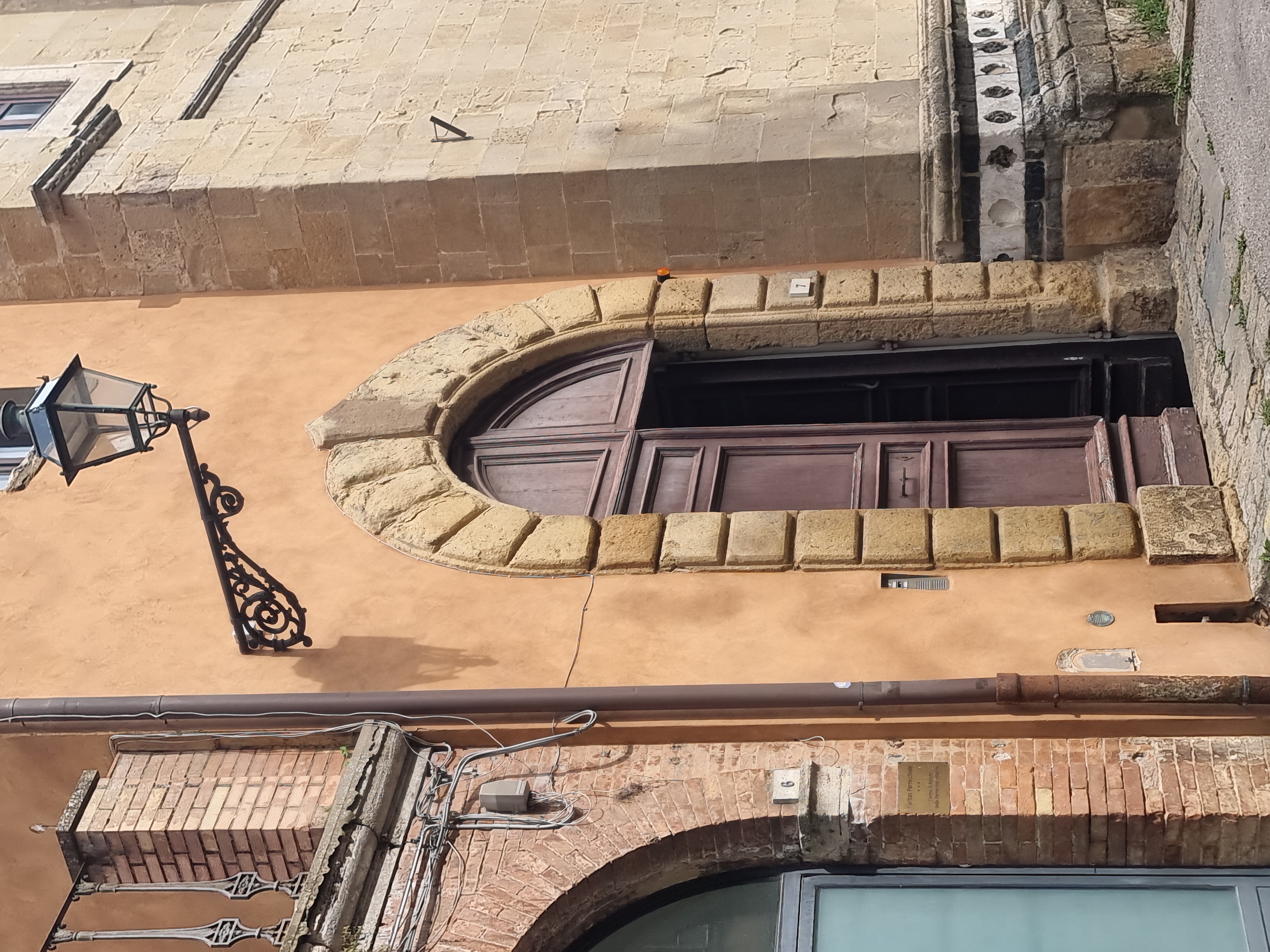 Italian street architecture seen from above